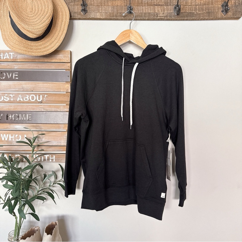 Vuori Halo Oversized Essential Hoodie in Black Heather size XXS